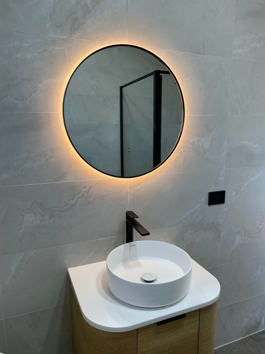 LED Bathroom Mirror by Wombat Power Services